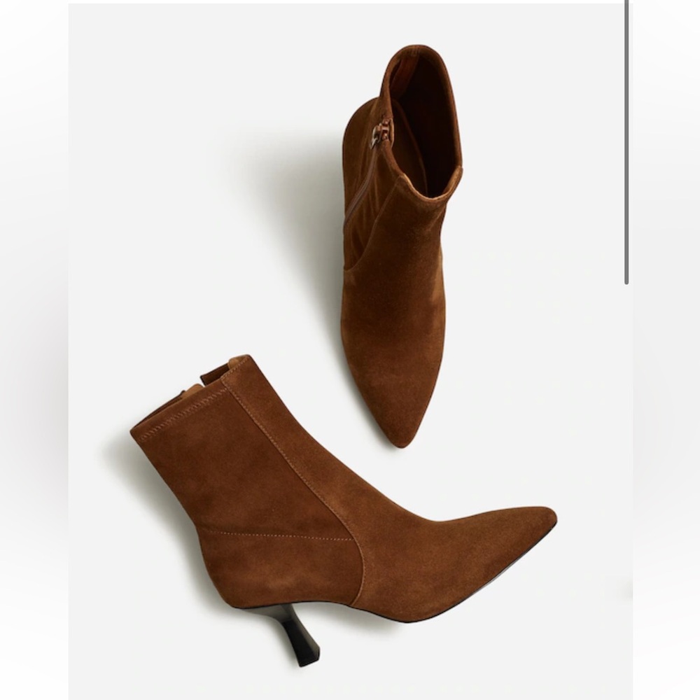 Madewell Justine ankle boot - suede dark coffee size 9